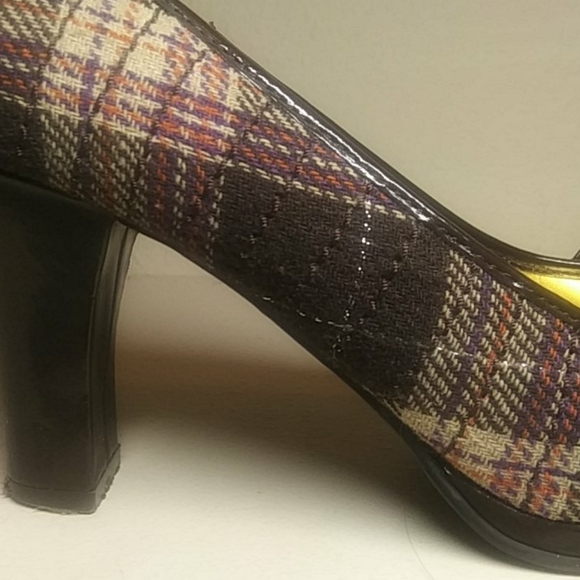 Plaid cute heels with bow - Picture 6 of 6